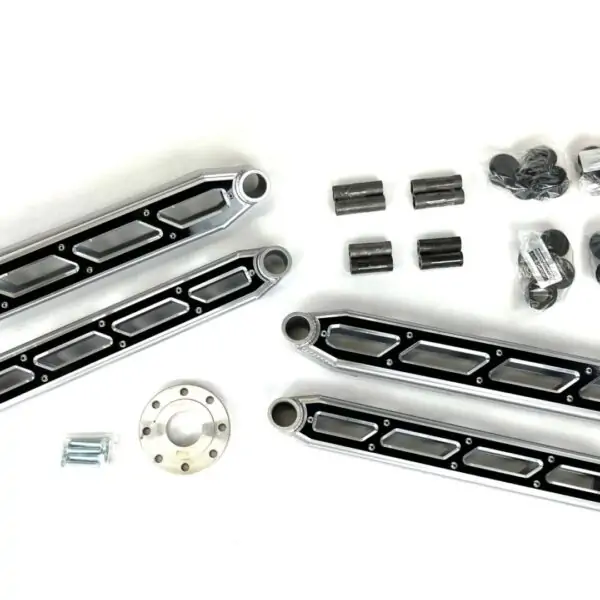 McGaughy's 8-10"" Boxed 4-Link w/Black Billet Face Plates Rear For 2014-2023 Ram 2500 4wd 51211