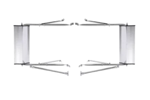 K Source 2 Universal Stainless Towing Automotive Side View Mirrors 6.5" x 16" 2xH3641