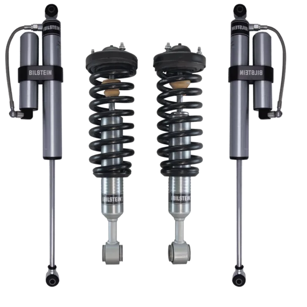 Bilstein 6112 0-2" Front Assembled Coilovers with 5160 Rear Reservoir Shocks for 2004-2008 Ford F-150 4WD