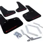 Rally Armor Black UR Mud Flap with Red Logo for 2016-2019 Ford Focus RS