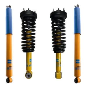 Bilstein 4600 Front Assembled Coilovers with OE Replacement Coils and Rear Bilstein 4600 Shocks for 2015-2020 Ford F-150