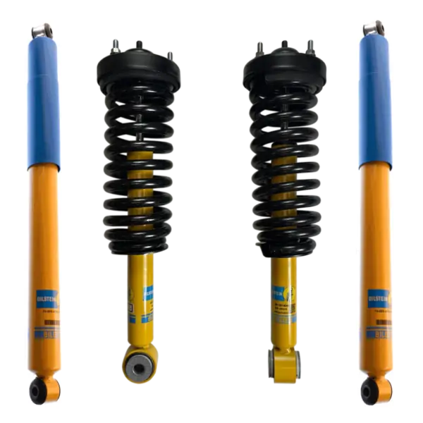 Bilstein 4600 Front Assembled Coilovers with OE Replacement Coils and Rear Bilstein 4600 Shocks for 2015-2020 Ford F-150