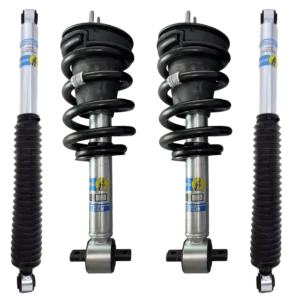 Bilstein 5100 0-1.8 Front Lift Assembled Coilovers with OE Replacement coils and Rear Shocks for 2014-2018 Chevy-GMC Silverado-Sierra 1500