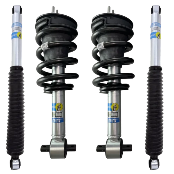 Bilstein 5100 0-1.8 Front Lift Assembled Coilovers with OE Replacement coils and Rear Shocks for 2014-2018 Chevy-GMC Silverado-Sierra 1500