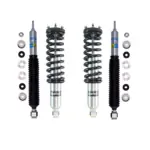 Bilstein 6112 Assembled 1.7-3.2 Coilovers and B8 5100 0-2 Rear Lift Shocks for 2003-2009 Lexus GX470 4WD (150-200 lbs)