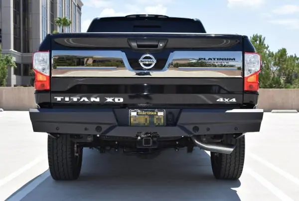Steelcraft Elevation Rear Bumper Fine Texture Black for 2016-2023 Nissan Titan XD and 2017-2023 Nissan Titan - 65-24080 
