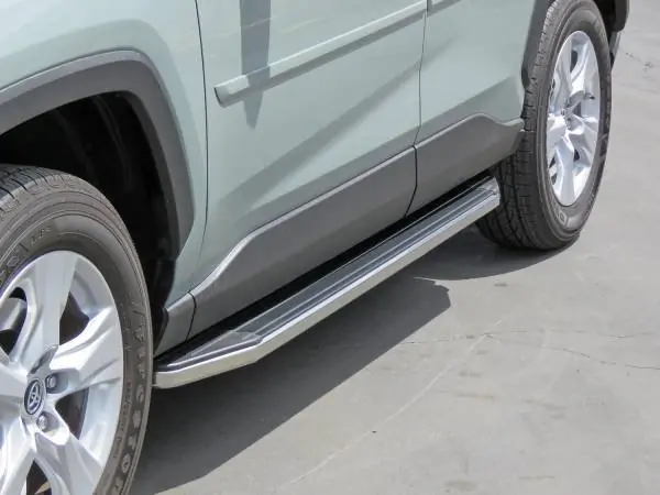 Steelcraft STX100 Running Boards Black/Stainless Steel Trim 19-22 Toyota Rav4 - 135190 