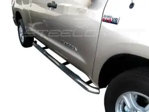 Steelcraft Stainless Steel 3" Round Sidebars Toyota Tundra Double Cab 2007-2020 - 233107P 