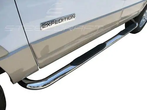 Steelcraft Stainless Steel 3" Round Sidebars for 03-17 Ford Expedition - 213107 