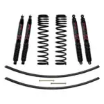 Skyjacker 3" Coils and Leaf Springs. Lift Kit Black MAX Shocks for 86-92 Comanche MJ - JC305BPBLT