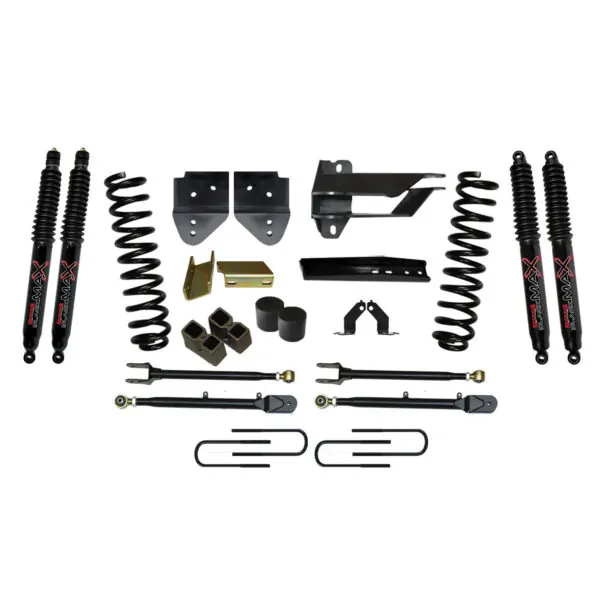 Skyjacker 4" Coils Lift Kit Black MAX Shocks for 17-19 Ford F-250 Super Duty - F174524K-B