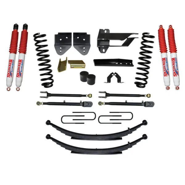 Skyjacker 4" Leaf Springs Lift Kit Nitro Shocks for 17-19 Ford F-250/ F-350 Super Duty Gas - F174024KS-N