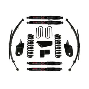 Skyjacker 4" Springs Lift Kit Black MAX Shocks for 1980-1996 Ford Bronco - 184BKS-B