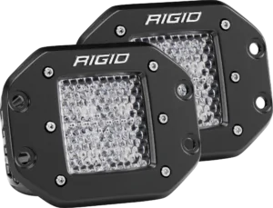 RIGID Diffused Flush Mount Black Pair D-Series Pro - 212513