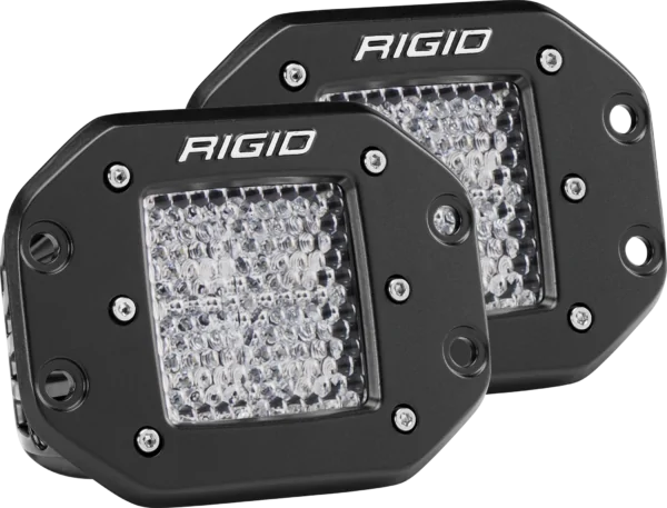 RIGID Diffused Flush Mount Black Pair D-Series Pro - 212513