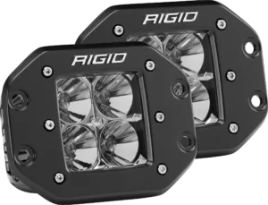 RIGID Flood Flush Mount Black Pair D-Series Pro - 212113