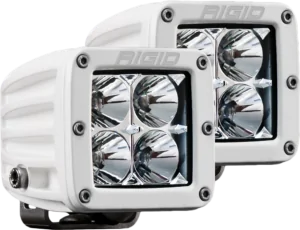 RIGID Hybrid Flood Surface Mount White Housing Pair D-Series Pro - 602113