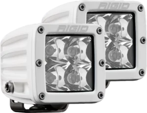 RIGID Hybrid Spot Surface Mount White Housing Pair D-Series Pro - 602213