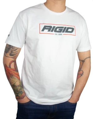 RIGID RIGID T Shirt Established 2006 Medium White - 1050