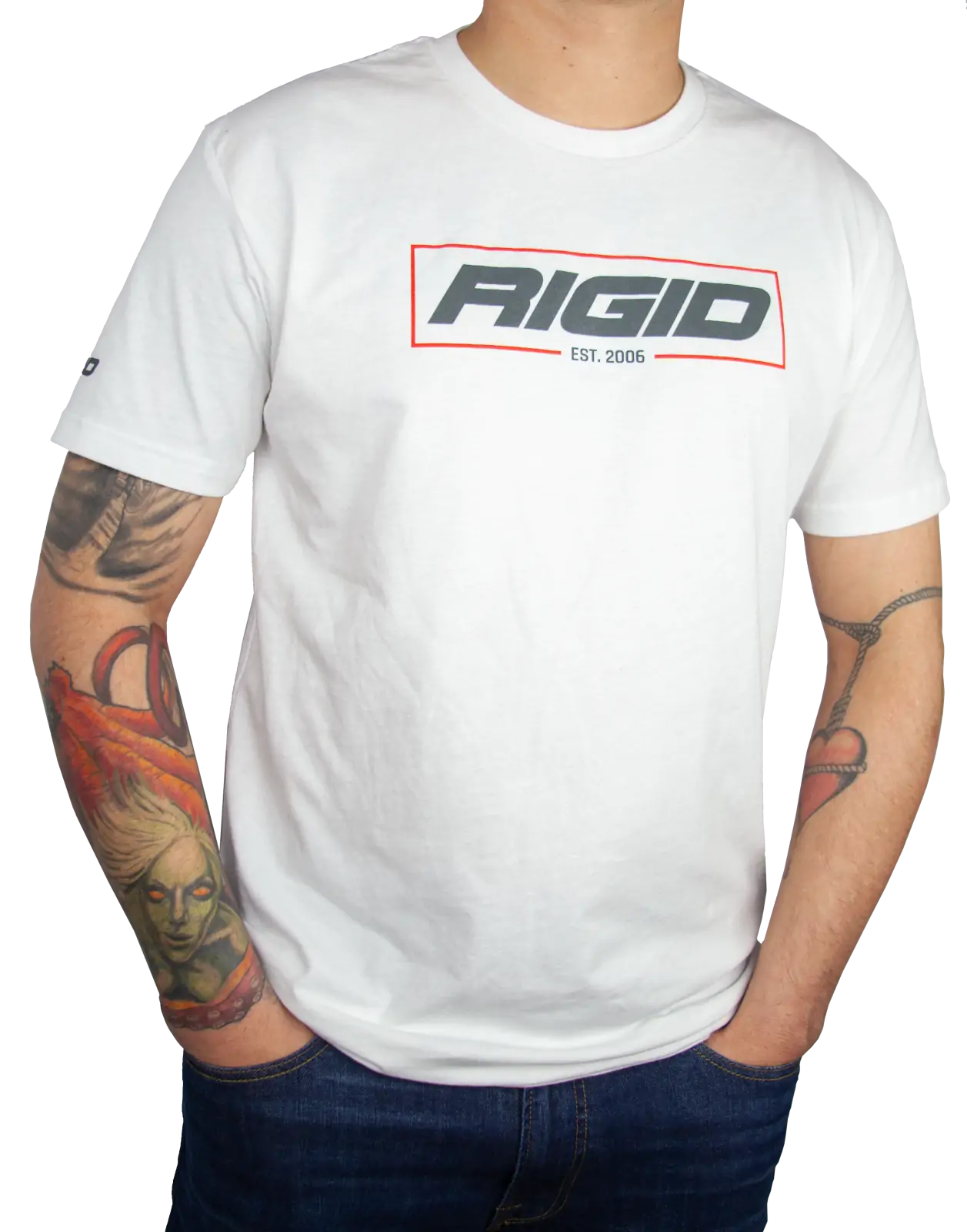 RIGID RIGID T Shirt Established 2006 Medium White - 1050