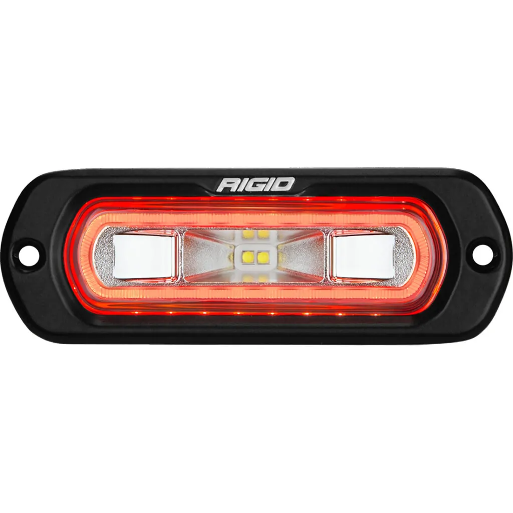 RIGID SR-L Series Marine Spreader Pod 2 Wire Flush Mount Black With Red Halo - 52202