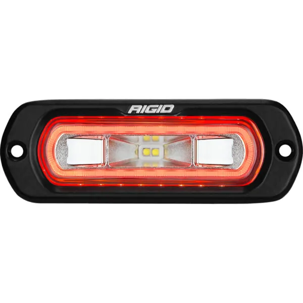 RIGID SR-L Series Marine Spreader Pod 2 Wire Flush Mount Black With Red Halo - 52202