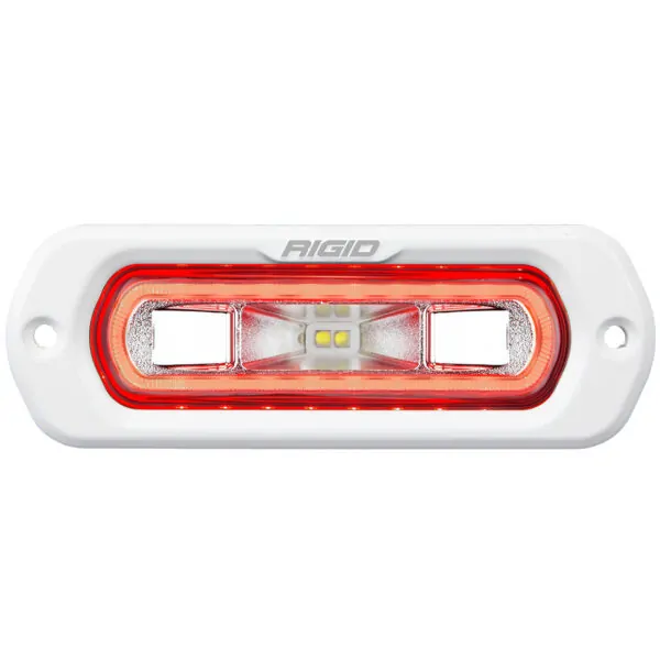 RIGID SR-L Series Marine Spreader Pod 2 Wire Flush Mount White With Red Halo - 51202