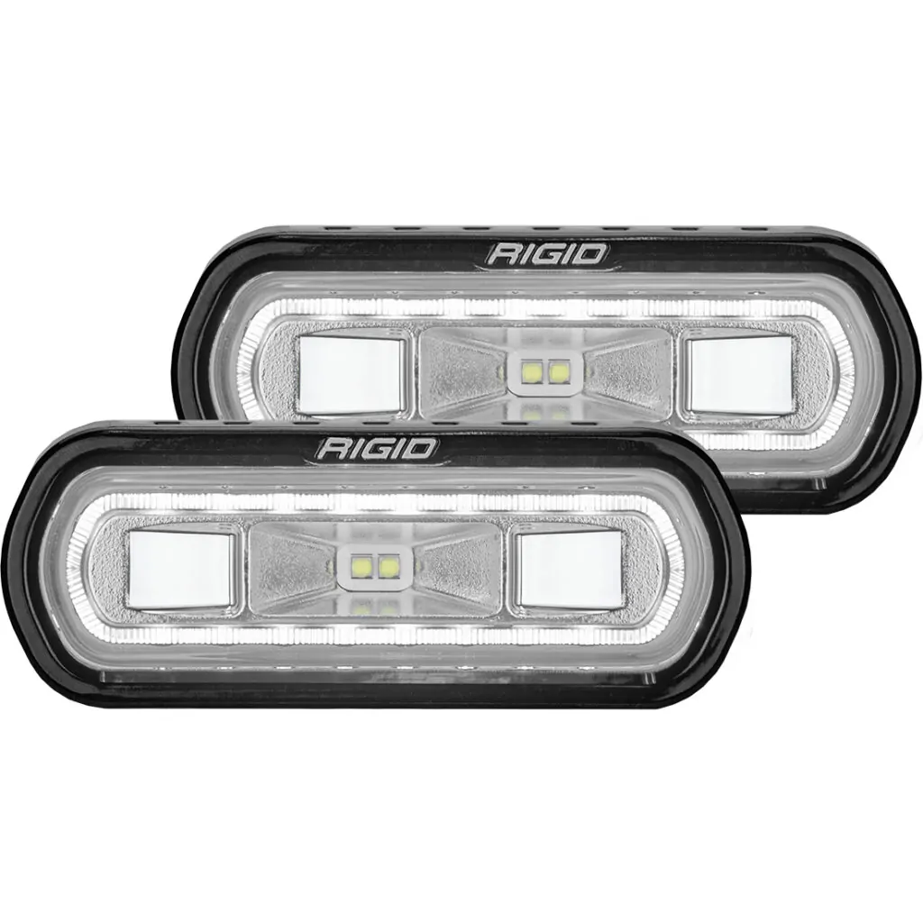 RIGID SR-L Series Off-Road Spreader Pod 3 Wire Surface Mount with White Halo Pair - 53120