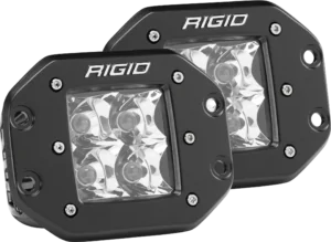 RIGID Spot Flush Mount Black Pair D-Series Pro - 212213