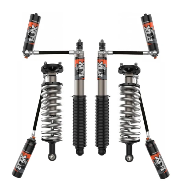 Fox 2.5 Perf Elite Series 0-3 Adjustable Reservoir Front Lift Coilovers and 0-1.5 Adjustable Reservoir Rear Lift Shocks for 2022-2023 Toyota Tundra 2WD-4WD