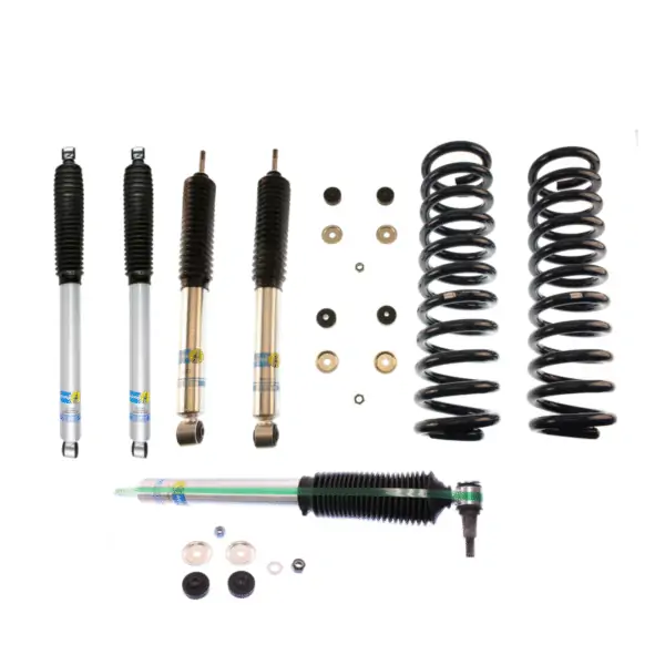 Bilstein 5112 2 Front and Rear Levelling Lift Kit with B8 5100 Steering Stabilizer for 2005-2007 Ford F250 4WD