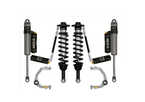 ICON Stage 4 2.75-3.5 Front Lift Coilovers and Rear Lift Shocks with Billet UCAs for 2021-2023 Ford F-150 4WD