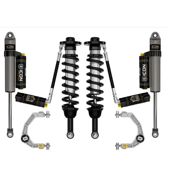 ICON Stage 4 2.75-3.5 Front Lift Coilovers and Rear Lift Shocks with Billet UCAs for 2021-2023 Ford F-150 4WD