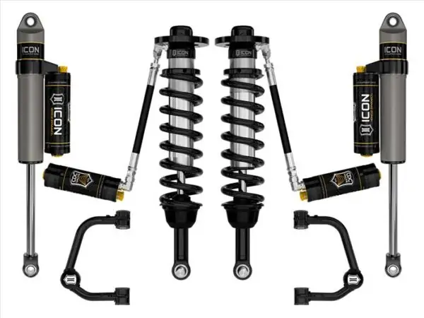 ICON Stage 4 2.75-3.5 Front Lift Coilovers and Rear Lift Shocks with Tubular UCAs for 2021-2023 Ford F-150 4WD K93134T