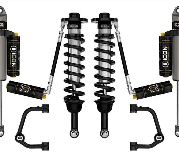 ICON Stage 4 2.75-3.5 Front Lift Coilovers and Rear Lift Shocks with Tubular UCAs for 2021-2023 Ford F-150 4WD K93134T