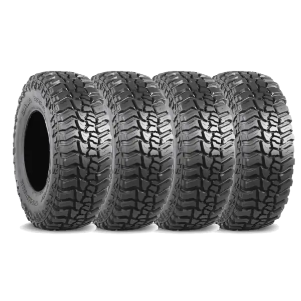 Mickey Thompson Baja Boss X 17.0 Inch 37X12.50R17LT Black Sidewall Racing Radial Tires - 250091