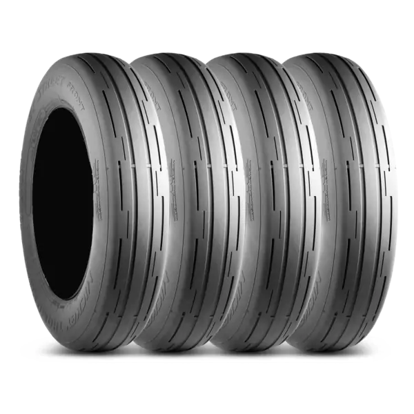 Mickey Thompson ET Street Front 17.0 Inch 27X6.00R17LT Black Sidewall Racing Bias Tires - 250735