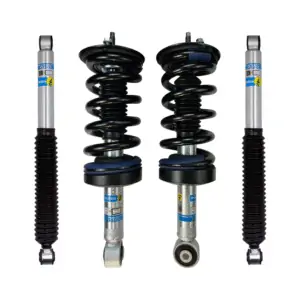 Bilstein 5100 0-2 Front Lift Assembled Coilovers and 0-2 Rear Lift Shocks for 2016-2024 Nissan Titan XD