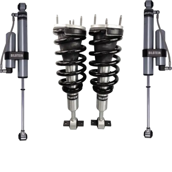 Bilstein B8 6112 0-1.2 Front Assembled Coilovers with B8 5160 RR 0-1 Rear Lift Reservoir Shocks for 2019-2023 Chevy-GMC Sierra Silverado 1500 Trail Boss-AT4 2WD-4WD