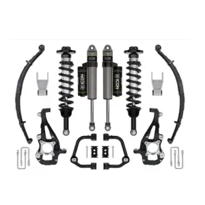 ICON Stage 2 3.5-4.5 Lift Kit with Tubular UCAs and Leaf Springs for 2021-2023 Ford F-150 4WD