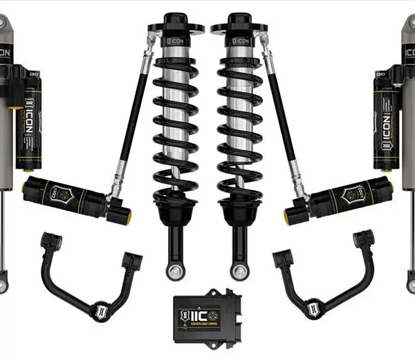 ICON Stage 5 2.75-3.5 Front Coilovers and Rear Lift Shocks with Tubular UCAs for 2021-2023 Ford F-150 4WD_K93135T