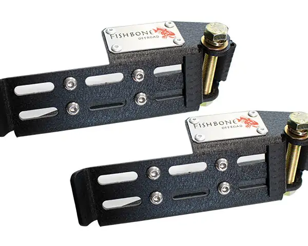 Jeep Foot Peg Set For 07-Up Wrangler/Gladiator Steel Black Fishbone - FB21268