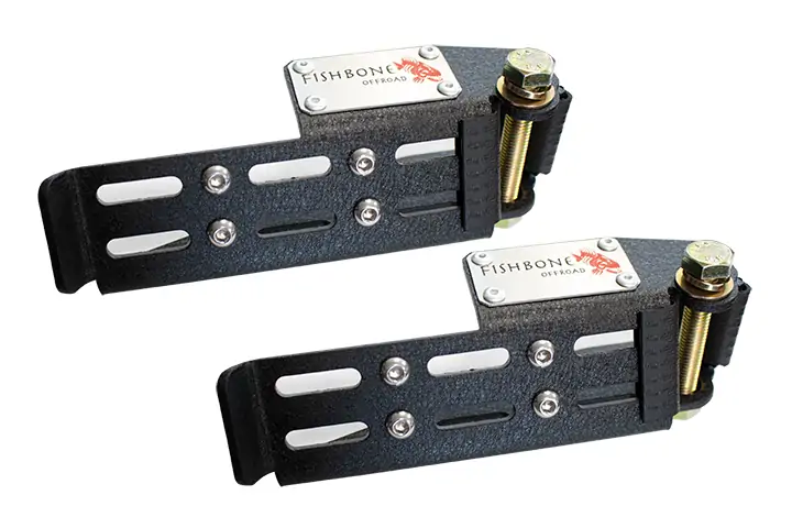 Jeep Foot Peg Set For 07-Up Wrangler/Gladiator Steel Black Fishbone - FB21268