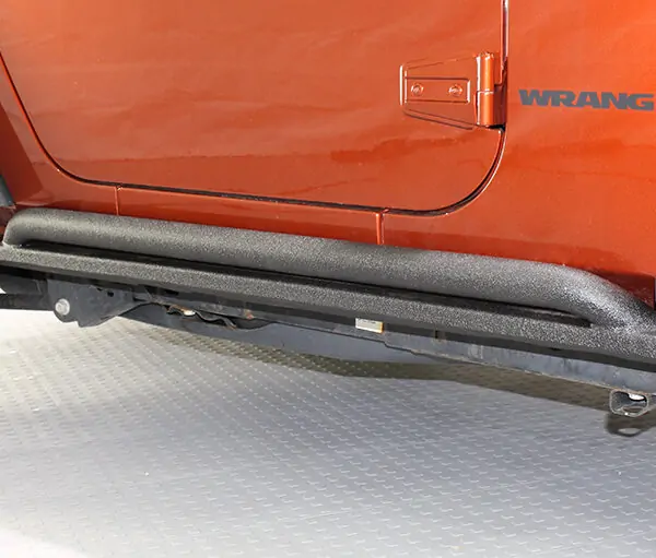 Jeep JK Rock Slider 07-18 Wrangler JK 2 Door Rubicon Steel Black Textured Powdercoat Fishbone Offroad - FB23010