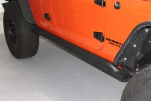 Jeep JK Rock Slider 07-18 Wrangler JK 4 Door Rubicon Steel Black Textured Powdercoat Fishbone Offroad - FB23011