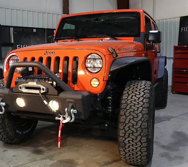 Jeep JK Stubby Bumper W/Tube Guard 07-18 Wranger JK Black Texured Powercoated Fishbone Offroad - FB22001