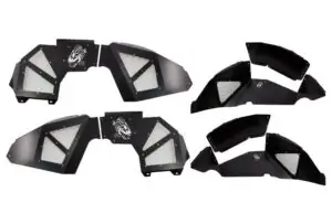 Jeep JL Inner Fenders For 18-Current Wrangler JL Front/Rear Set of 4 Aluminum Black Powdercoat Fishbone Offroad - FB33130