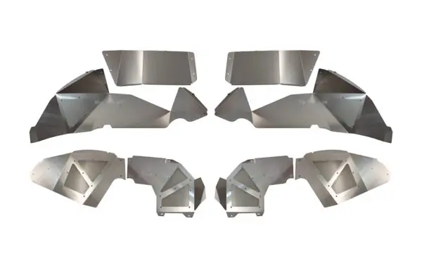 Jeep JL Inner Fenders For 18-Current Wrangler JL Front/Rear Set of 4 Aluminum Raw Fishbone Offroad - FB33108
