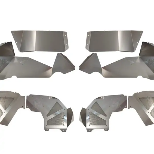 Jeep JL Inner Fenders For 18-Current Wrangler JL Front/Rear Set of 4 Aluminum Raw Fishbone Offroad - FB33108