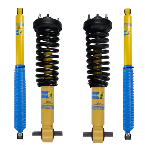 Bilstein 4600 Front Assembled Coilovers with OE Replacement Coils and Rear Shocks for 2014 Ford F-150